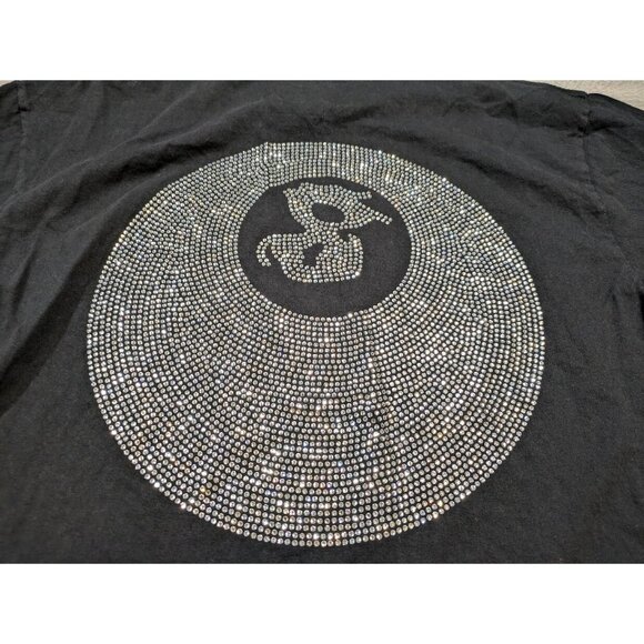 Section Eight Medium T Shirt Black Rhinestones Eight Ball Anime Girl Graphic - Picture 7 of 9